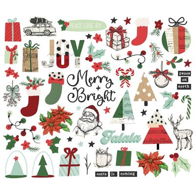 Simple Stories - All Wrapped Up Collection - Bits &amp; Pieces - Elements - 25418 - 56 Pcs