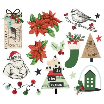 Simple Stories - All Wrapped Up Collection - Bits &amp; Pieces - Big Bits - 25421- 15 Pcs