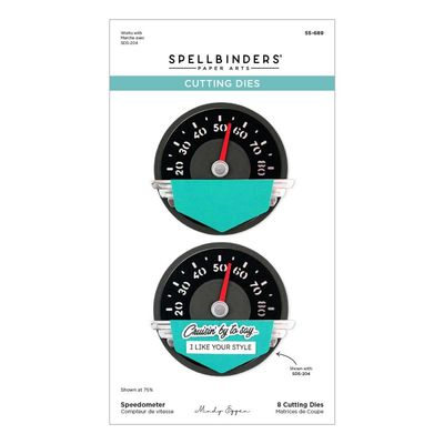 Spellbinders Paper Arts - Etched Dies -  Classic Road Legends Collection - Speedometer - S5-689 - 8 pcs