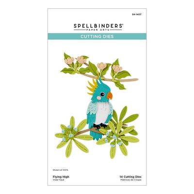 Spellbinders Paper Arts - Etched Die - Cheerful Chirps Collection - Flying High - S4-1407 -14 pcs