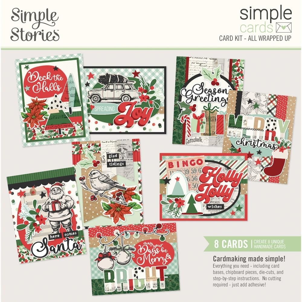 Simple Stories - All Wrapped Up Collection - Card Kit - 25426 - Makes 8 Cards