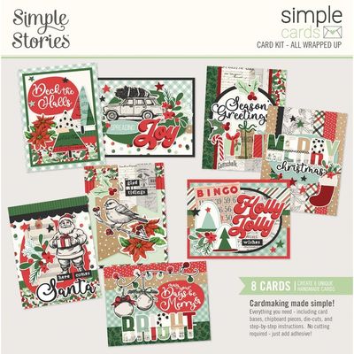 Simple Stories - All Wrapped Up Collection - Card Kit - 25426 - Makes 8 Cards