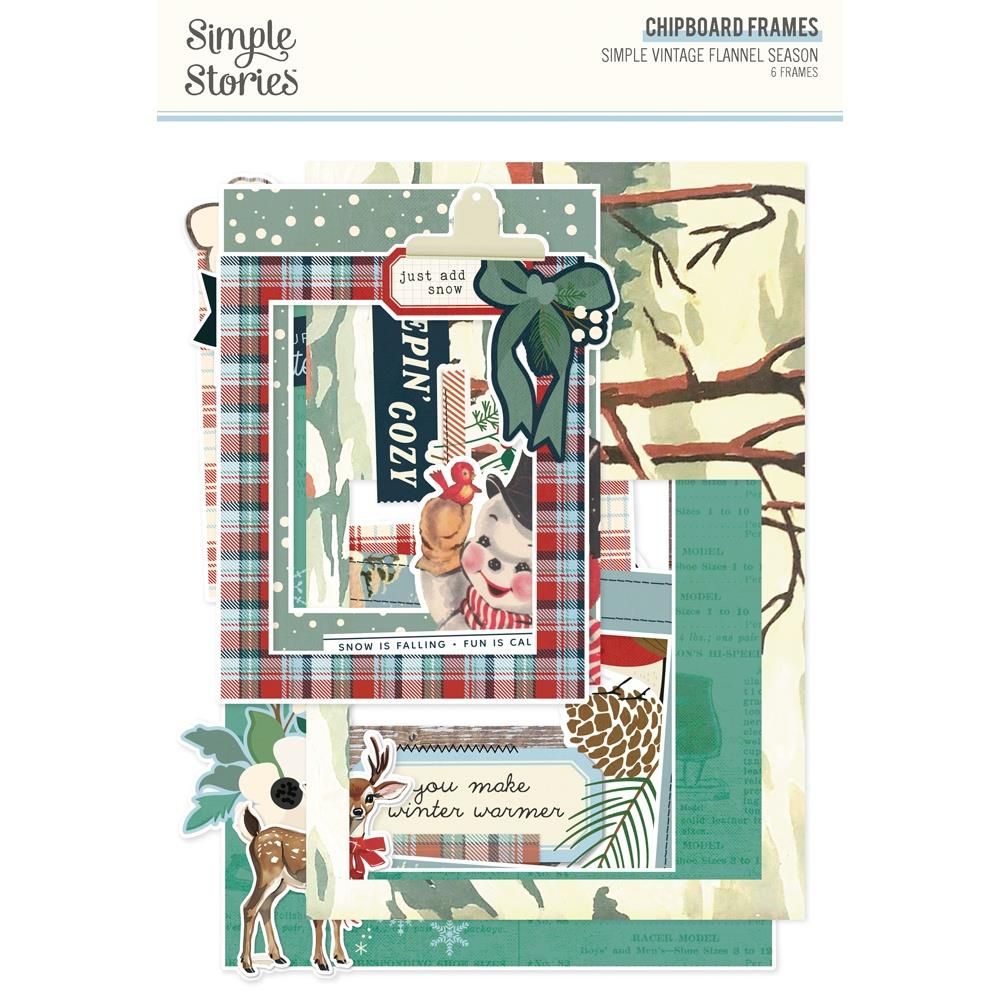 Simple Stories -Simple Vintage Flannel Season Collection - Chipboard Frames - 22322 - 6pcs