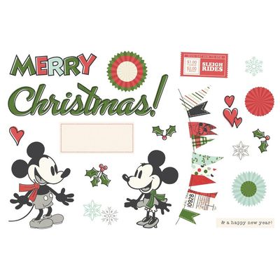Simple Stories - Say Cheese Classic Mouse Collection - Christmas - Page Pieces - 25214- 19 Pcs
