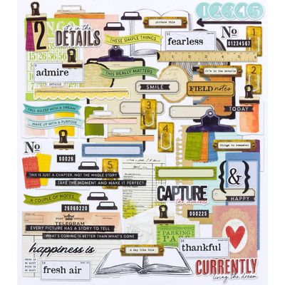 49 &amp; Market - Curiosities In Willow Grove Collection - Die Cuts -  Ephemera Set - Journaling Bits - VBWG33687 - 100 pcs