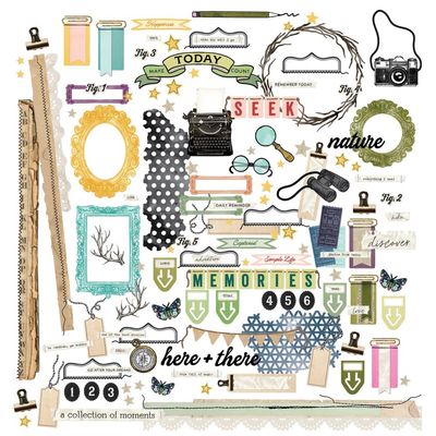 49 &amp; Market - Curiosities In Willow Grove Collection - Laser Die Cuts - Elements - 6" x 12" - VBWG33656 - 4 Sheets - 129 pcs
