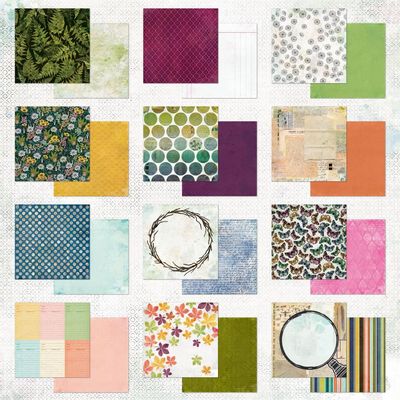 49 &amp; Market - Curiosities In Willow Grove Collection - 12" x 12" - Memory Paper Pad -  VBWG33465 - 24 Sheets