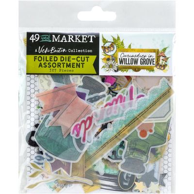 49 &amp; Market - Curiosities In Willow Grove Collection - Die Cuts - Foiled - VBWG33694 - 107 pcs