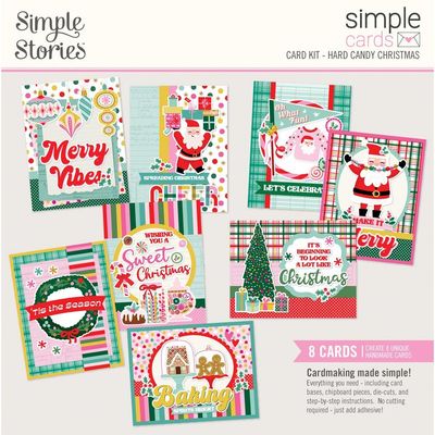 Simple Stories - Hard Candy Christmas Collection - Card Kit - 25626 - Makes 8 Cards