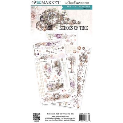 49 &amp; Market - Echoes In Time Collection - Rub On Transfer - 6&quot; x 12&quot; - JET33380 - 3 Sheets