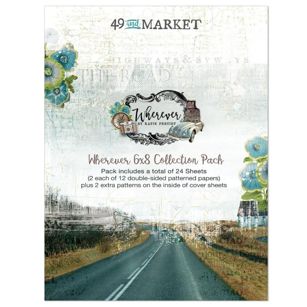 49 &amp; Market - Wherever Collection - 6&quot; x 8&quot; Paper Pad - WHE25835 - 24 Sheets