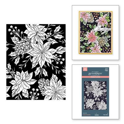 Spellbinders Paper Arts - Betterpress - Press Plate - Festive Poinsettias - BP-226