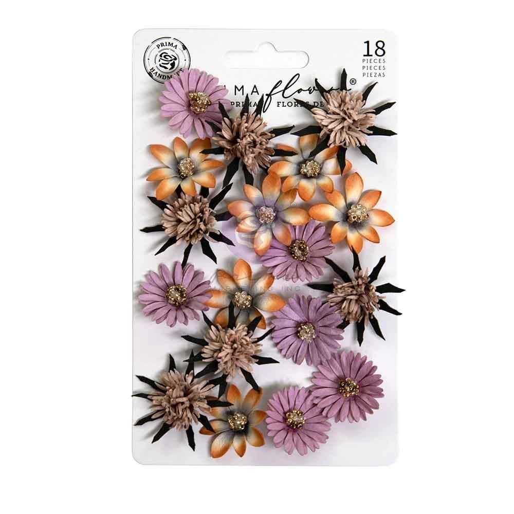 Prima Marketing - The 3 Girls Tale - Bewitched Collection - Mulberry Flowers - Hazel - 680596 - 18 pcs