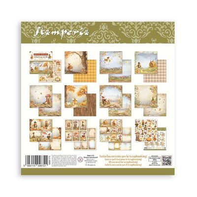 Stamperia - Romantic Series - Whispering Woods Collection - 12 x 12 Paper Pad - SBBL175 - 10 Sheets