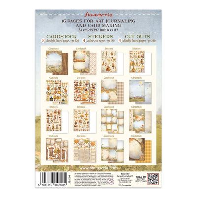 Stamperia - Romantic Series - Whispering Woods Collection - Junk Journal Book - SBJK04 - 16 pages