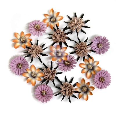 Prima Marketing - The 3 Girls Tale - Bewitched Collection - Mulberry Flowers - Hazel - 680596 - 18 pcs