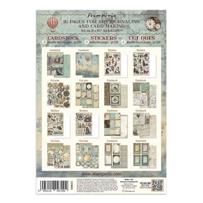 Stamperia - Voyages Fantastiques - Junk Journal Book - SBJK05 - 16 pages