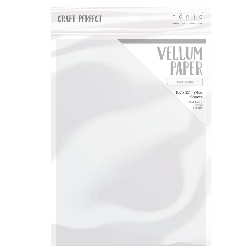 Craft Perfect - By Tonic Studios - Vellum - Pure White - 8.5&quot; x 11&quot; - Single Sheet Only - 9936E