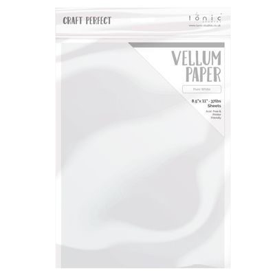 Craft Perfect - By Tonic Studios - Vellum - Pure White - 8.5&quot; x 11&quot; - Single Sheet Only - 9936E
