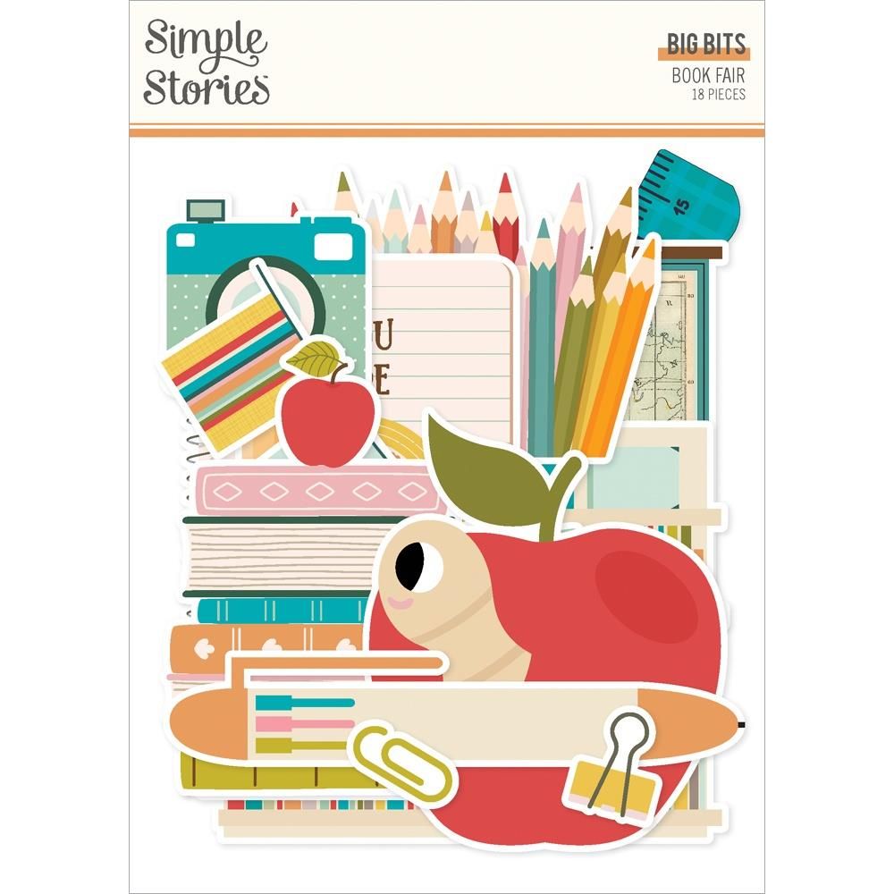 Simple Stories - Book Fair Collection - Big Bits - Die Cuts - 24621 - 18 pcs