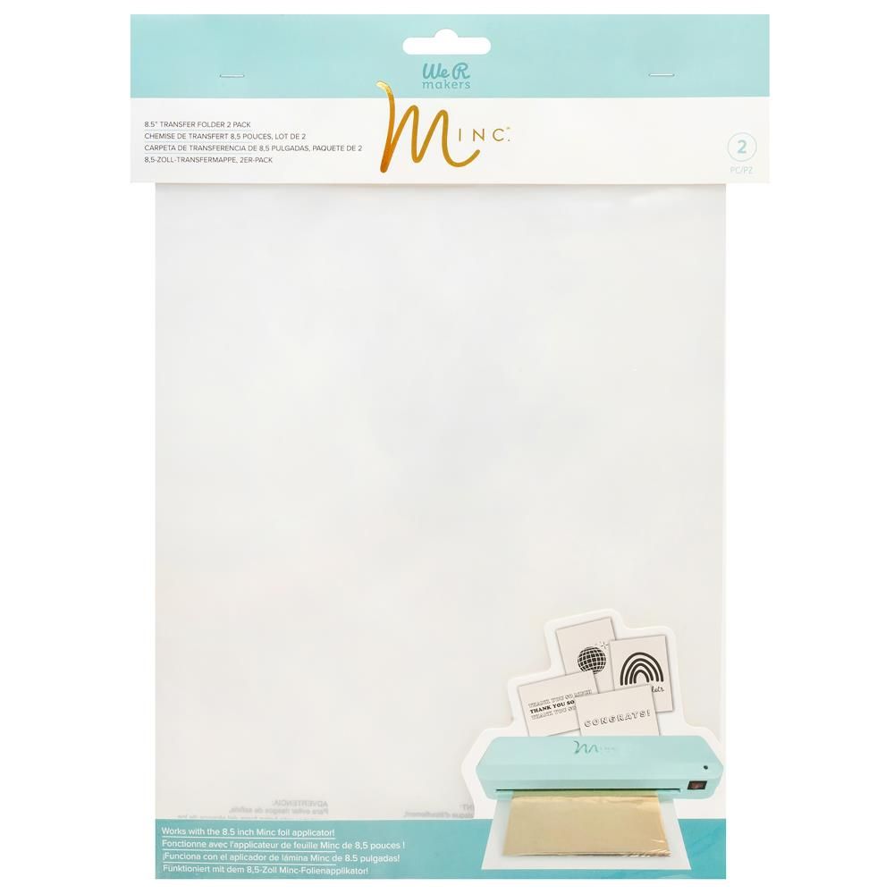 We R Makers - Minc - Foiling - Transfer Folders (Carrier Sheets) - 8.5&quot; Wide - 2 pack - 60000670