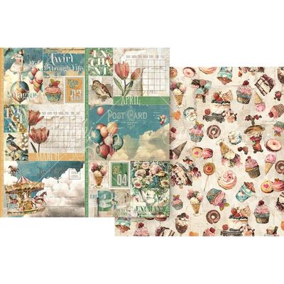 Graphic 45 - Journaling Through Time Collection - 12 x 12 Paper pack - 4503141 - 24 Sheets