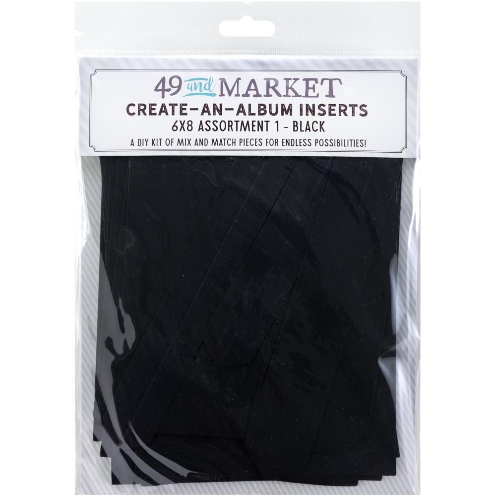 49 &amp; Market - Create An Album - Foundation Inserts - Assortment 1 - Black - CAA32826