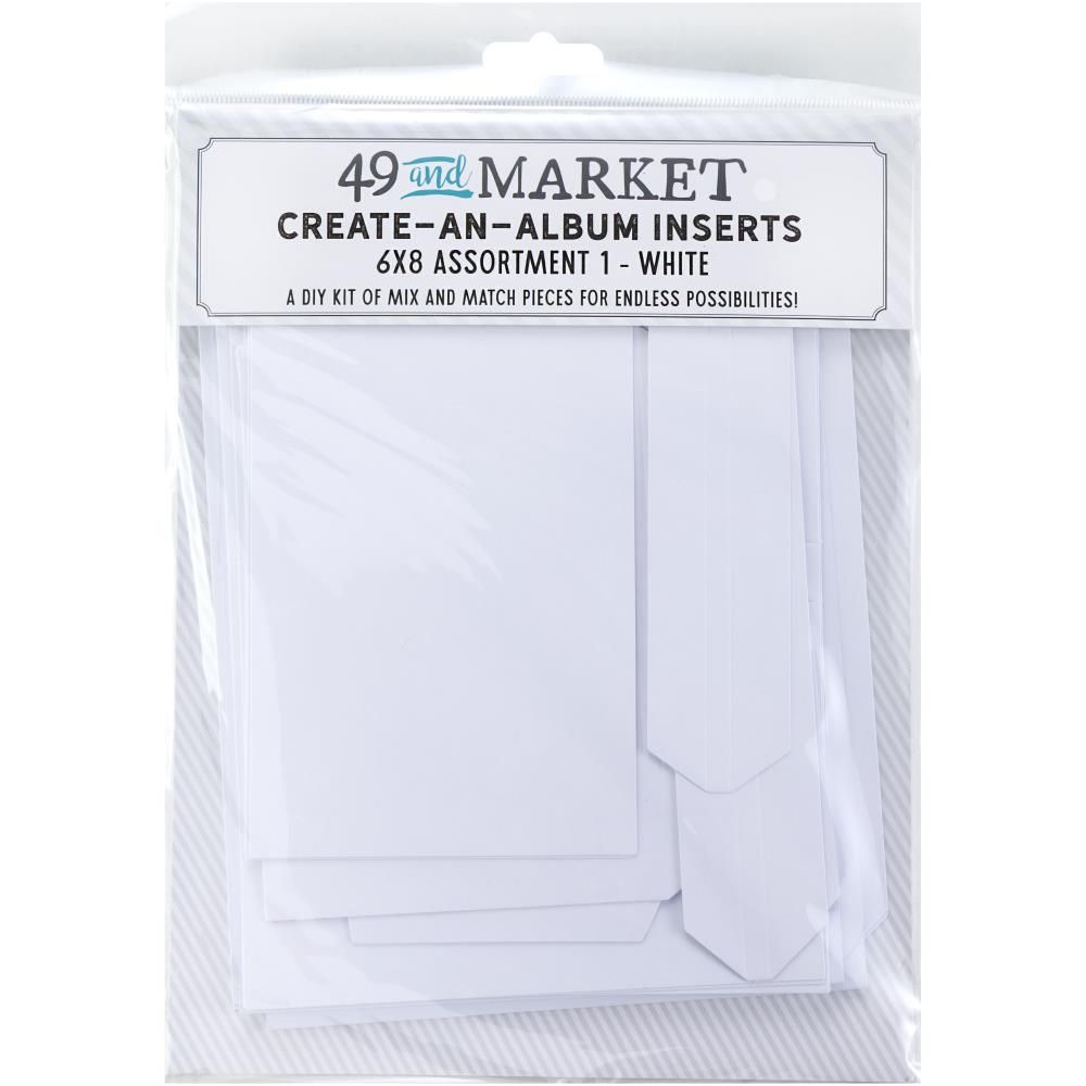 49 &amp; Market - Create An Album - Foundation Inserts - Assortment 1 - White - CAA32819