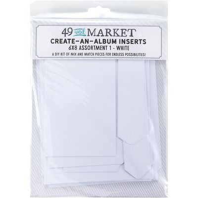 49 &amp; Market - Create An Album - Foundation Inserts - Assortment 1 - White - CAA32819