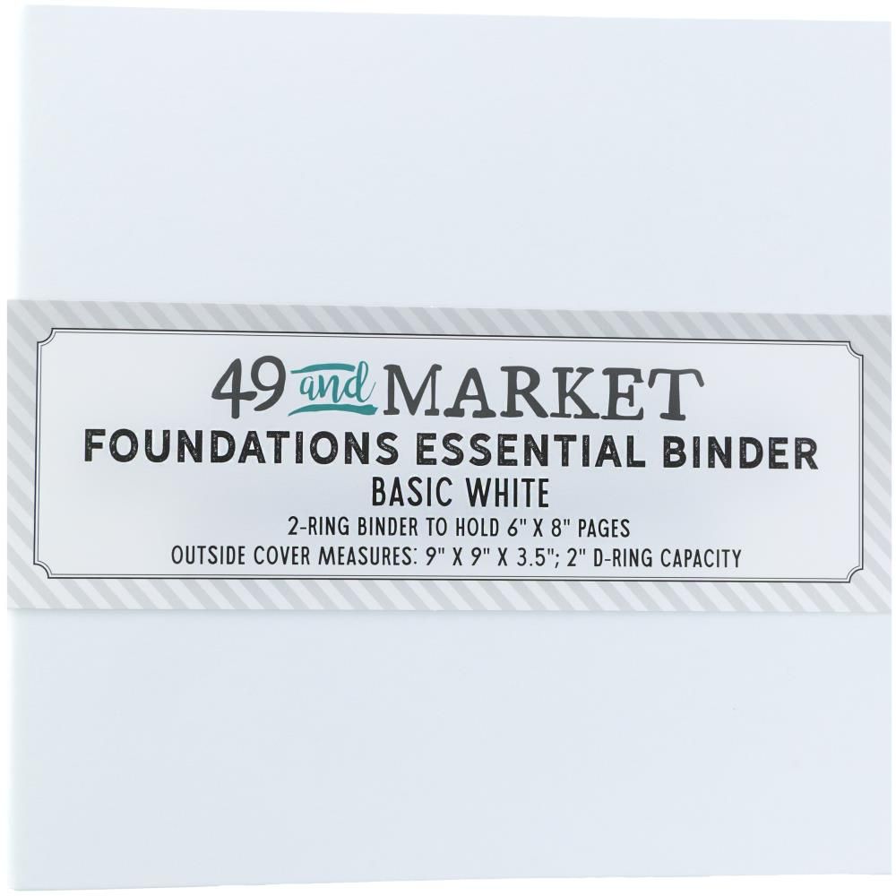 49 &amp; Market - Foundations Essential Binder - White - 9.25&quot; x 9&quot; - FAB32895