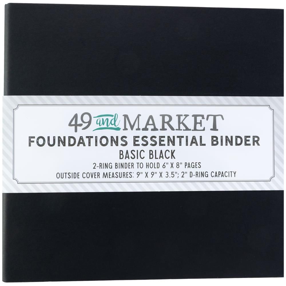 49 &amp; Market - Foundations Essential Binder - Black - 9.25&quot; x 9&quot; - FAB32901