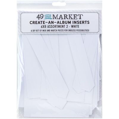 49 &amp; Market - Create An Album - Foundation Inserts - Assortment 2 - White - CAA32833