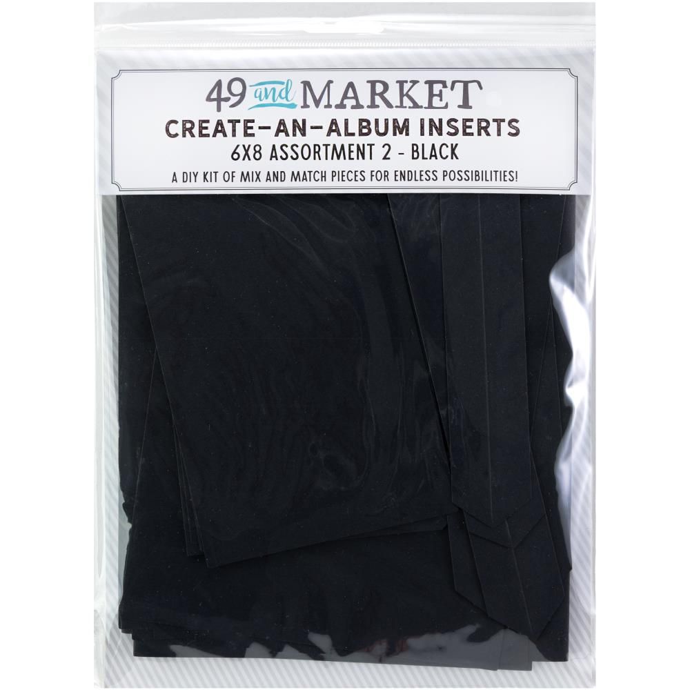 49 &amp; Market - Create An Album - Foundation Inserts - Assortment 2 - Black - CAA32840
