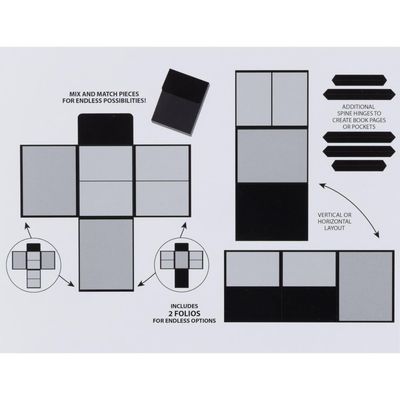 49 &amp; Market - Create An Album - Foundation Inserts - Assortment 2 - Black - CAA32840