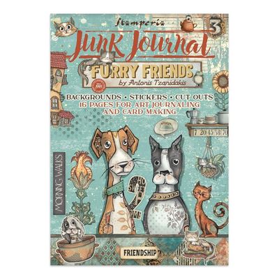 Stamperia - Furry Friends- Junk Journal Book - SBJK07 - 16 pages