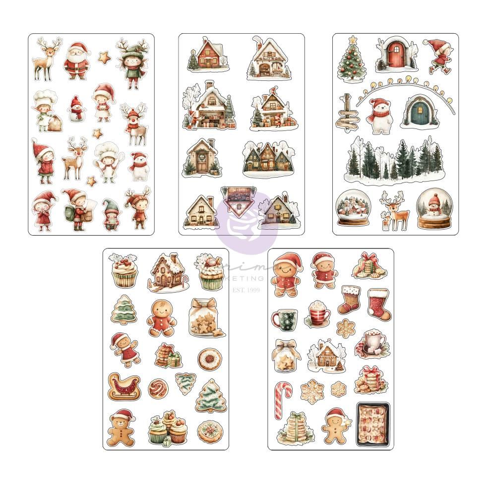Prima Marketing - 3 Girls Tale - Twinkle &amp; Treats Collection - Stickers - 680251 -  5&quot; x 8&quot;  - 5 Sheets