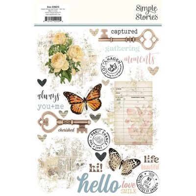 Simple Stories - Simple Vintage Junk Drawer Collection  - Rub Ons - 6" x 8" - 26029 - 2 Sheets