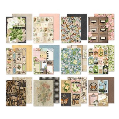 Simple Stories -Simple Vintage Junk Drawer Collection  - Craft Set - 6" x 8" Paper Pad  - 26022 - 24 Sheets