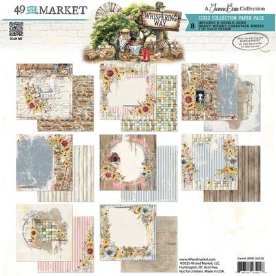 49 &amp; Market - Whispering Way Collection - 12&quot; x 12&quot; - Paper Pack -JWW34028 - 8 sheets