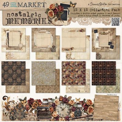 49 &amp; Market - Nostalgic Memories Collection - 12&quot; x 12&quot; - Paper Pack -DNM33809 - 8 sheets