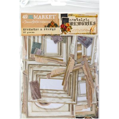49 &amp; Market - Nostalgic Memories Collection - Ephemera and Frame Set - DNM33984 - 62 pcs