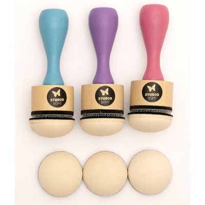 Studio Light - Blending Brush Set - SL-ES-INKAP01 - Includes 9 Replacement Foam Pads
