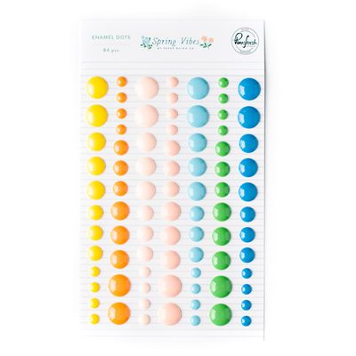 PinkFresh Studio - Spring Vibes Collection - Enamel Dots- 188923 -  84 pcs