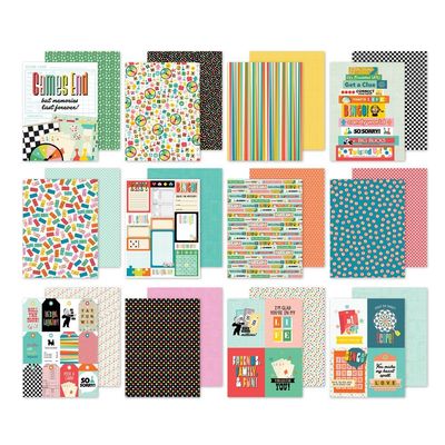 Simple Stories - Game Night Collection - Craft Set - 6" x 8" Paper Pad - 26115 - 24 Sheets