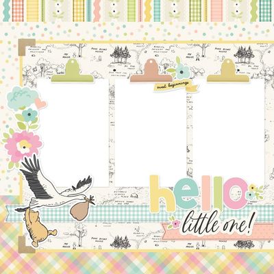 Simple Stories - Say Cheese Classic Pooh Baby Collection - Scrapbook Page Kit - 25837 - makes 4 pages