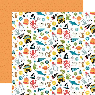 Echo Park Paper Co - Field Trip Collection 12 x 12 Paper Pack - VR4478016 - 12 Sheets Plus Stickers