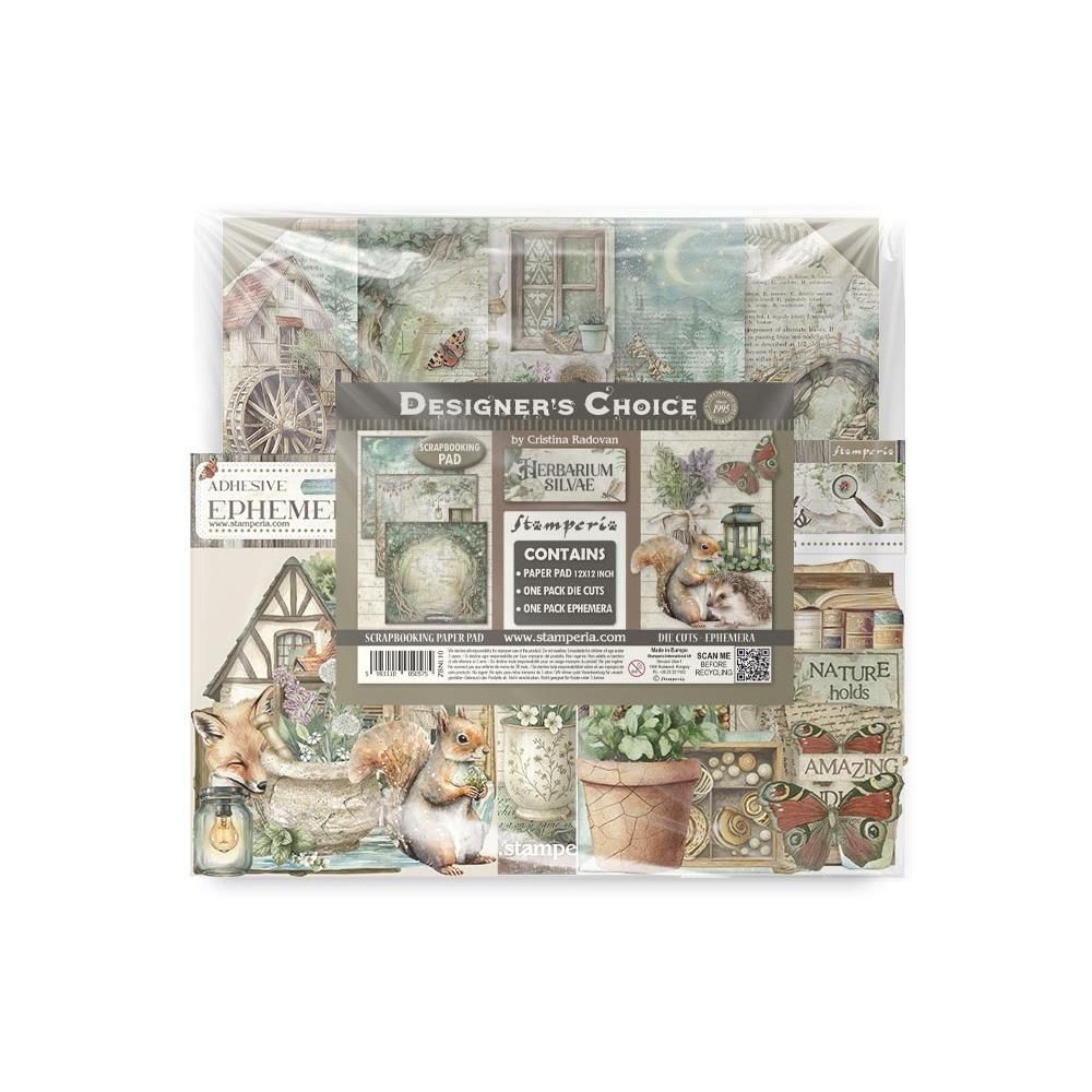 Stamperia - Herbarium Silvae Collection - Paper Pack, Die Cuts &amp; Ephemera - ZBNL10
