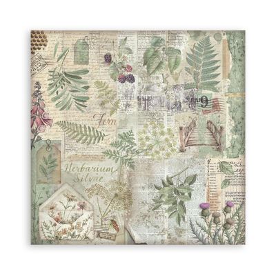 Stamperia - Herbarium Silvae Collection - 12" x 12" Paper Pack -  Background Sheets - Double Sided - SBBL180 - 12 Sheets