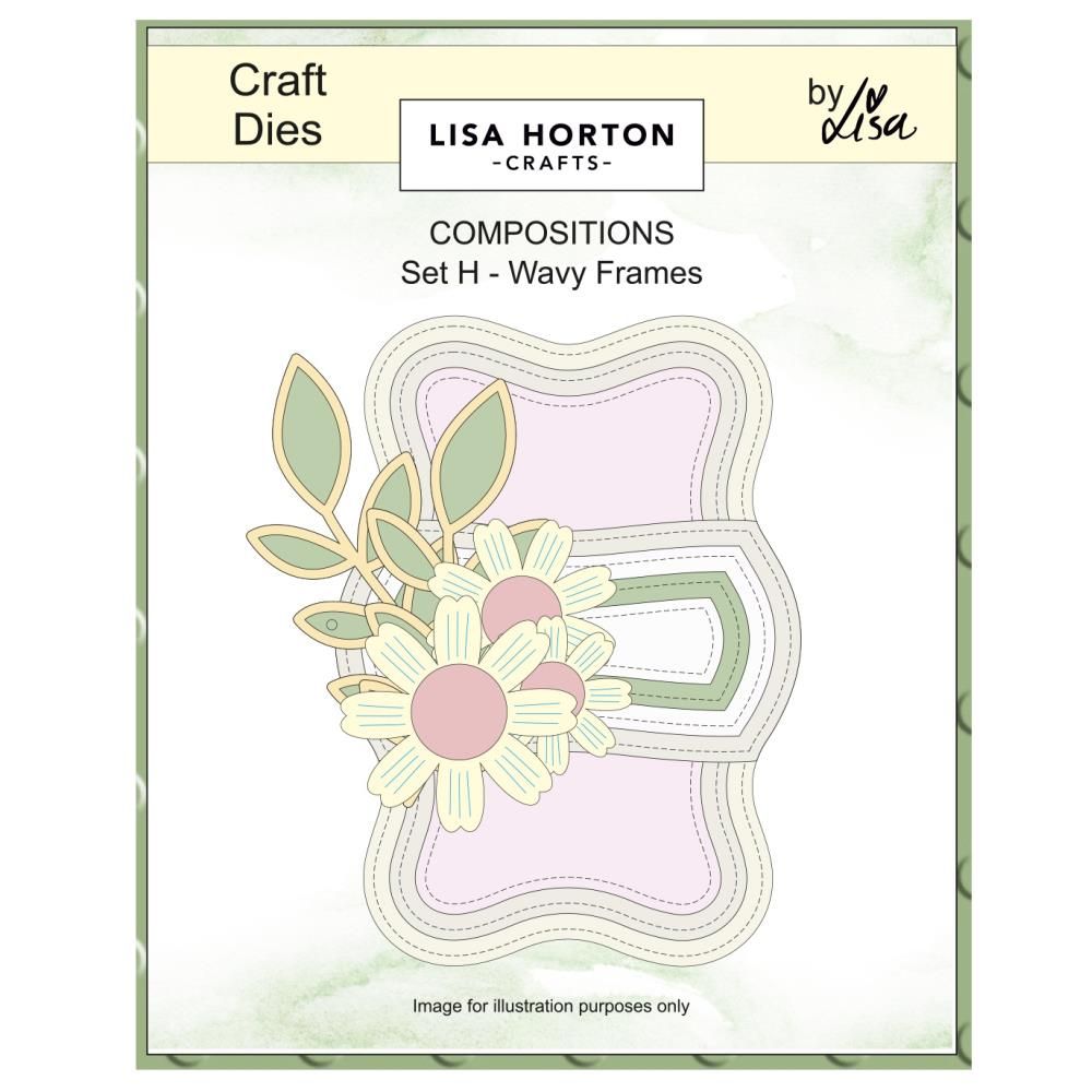 Lisa Horton Crafts - Compositions - Set H - Wavy Frames - LHCCD347 - 16 dies
