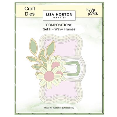 Lisa Horton Crafts - Compositions - Set H - Wavy Frames - LHCCD347 - 16 dies